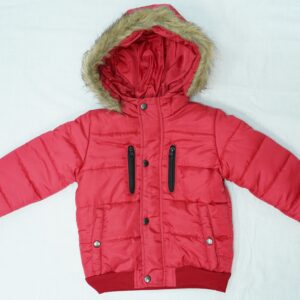Kids Padded Hoodie Jacket With Fur